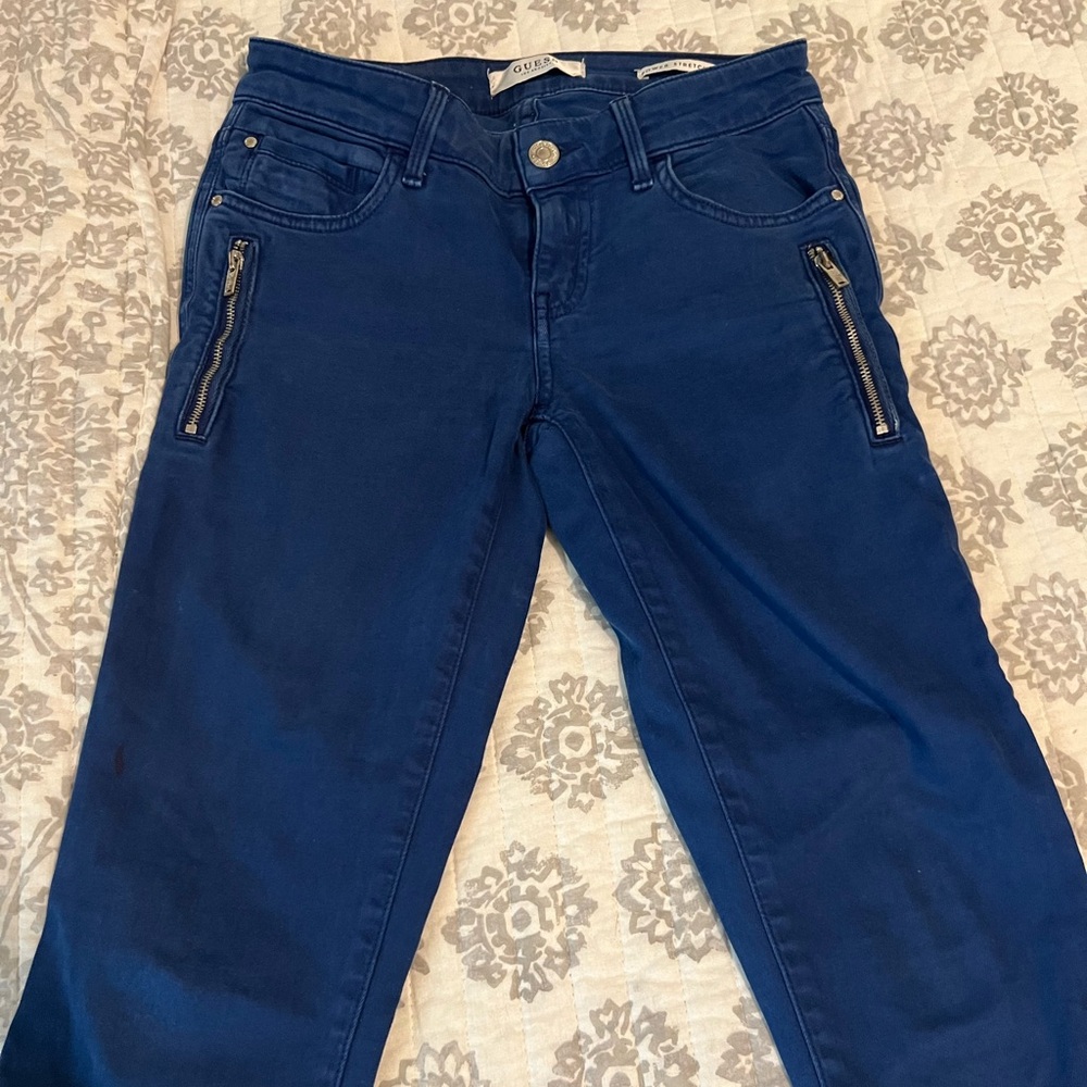 Lowrise blue skinny jeans